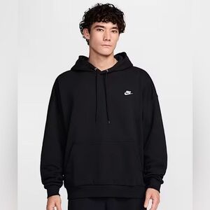 Nike embroidered hoodie sweater sweatshirt black swoosh monochrome